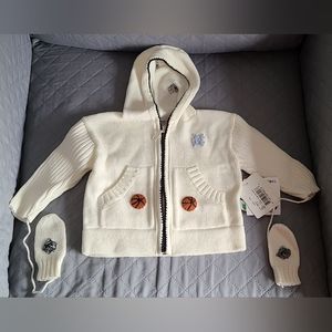 North Carolina Tarheels Baby Sweater & Mittens